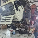 Working on a truck